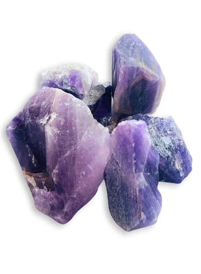 SOLAVA Natural Amethyst Crystal Stone Original Certified - Raw Healing Crystals, Purple Rough Stone for Anxiety, Stress, Good Luck, Peace, Manifestation, Meditation, and Reiki Healing - 2+ Pieces - Image 1